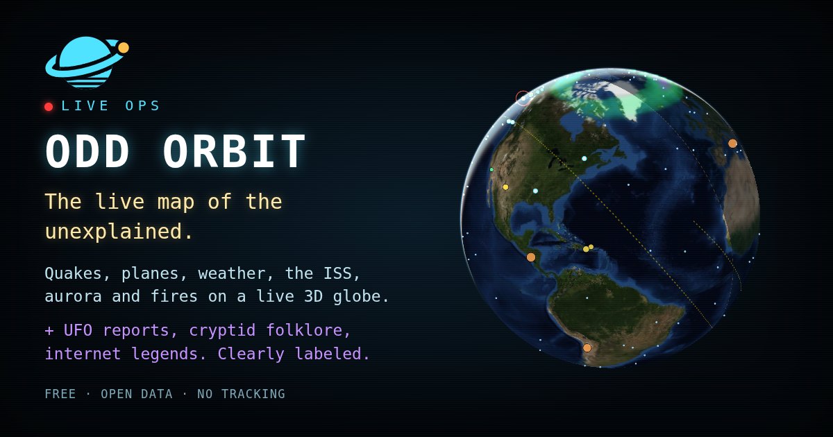 Odd Orbit · The live map of the unexplained